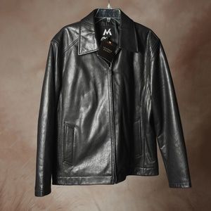 Member's Mark NWT Men's Black Leather Jacket